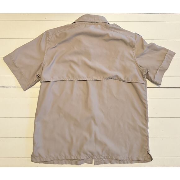 Boy Scouts of America BSA Women's Shirt Tan Medium Vented Poly Microfiber Plain - Picture 5 of 6
